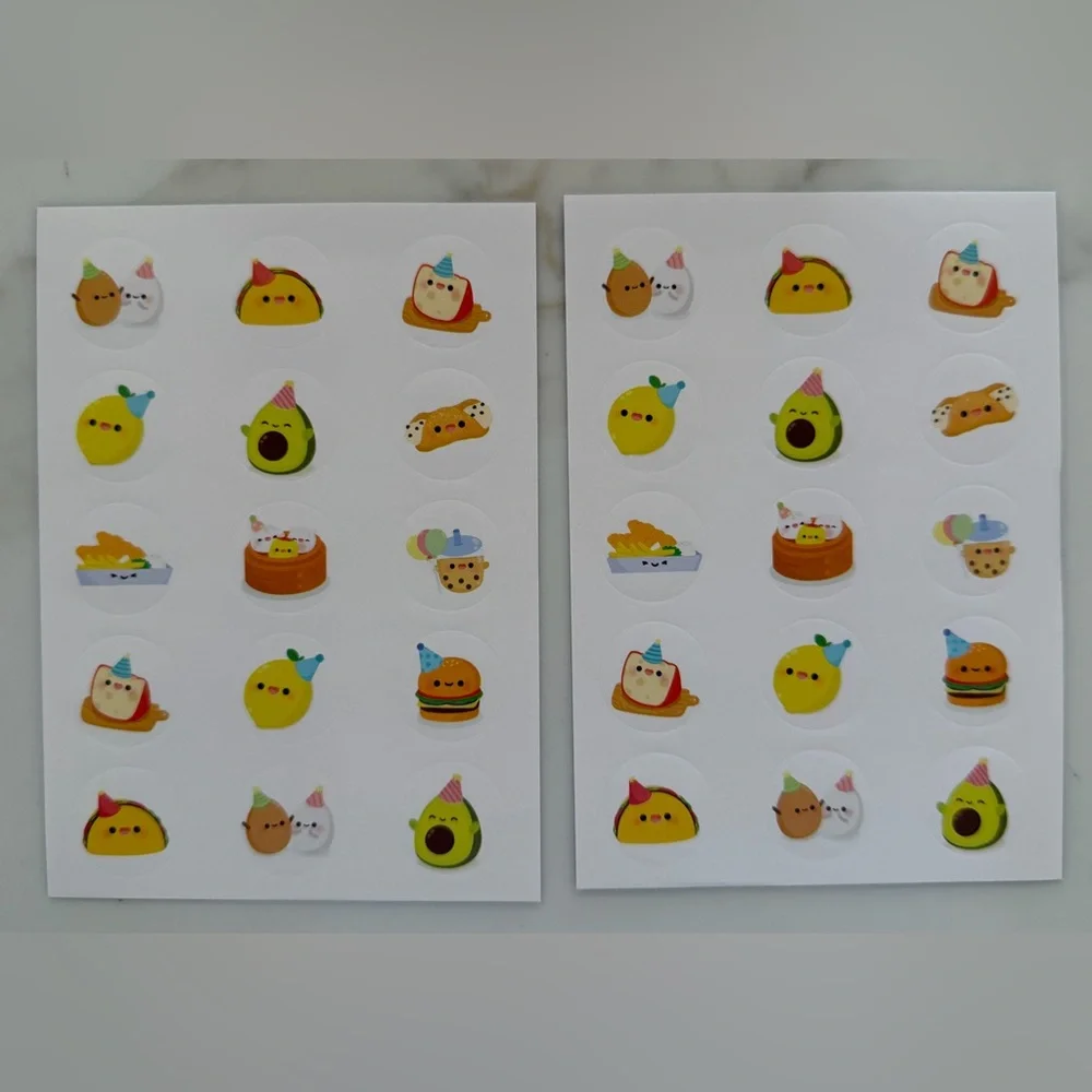 Central 23 Foiled Birthday Cards Set 24 Envelopes Stickers Anthropomorphic NEW